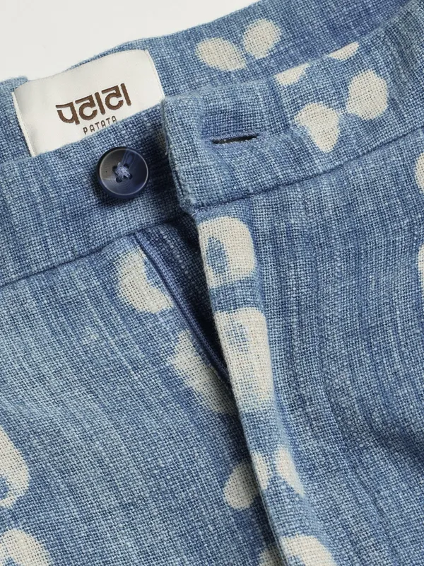 Hand_Brushed_Indigo_Print_Pleated_Shorts