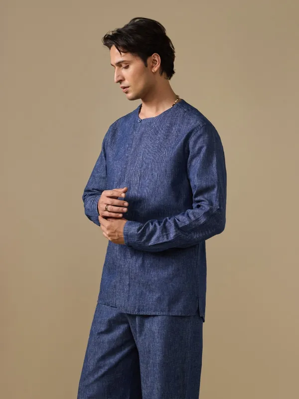 Cotton-Linen_Classic_Fit_Gol-Gala_Bushirt_With_Stitch_Details