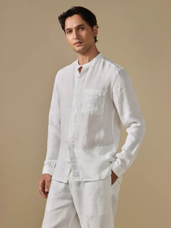 100%_Linen_Classic_Fit_Shirt_With_Hand_Embroidered_Details