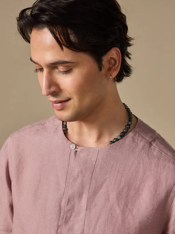 100%_Linen_Classic_Fit_Gol-Gala_Bushirt_With_Stitch_Details