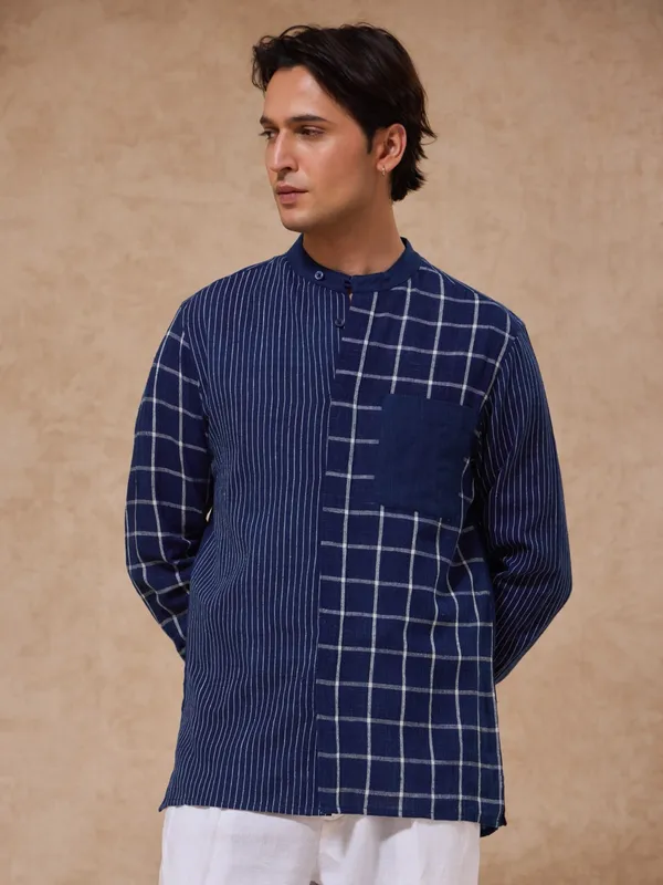 Handwoven_Indigo_Classic_Fit_Fun_Bushirt