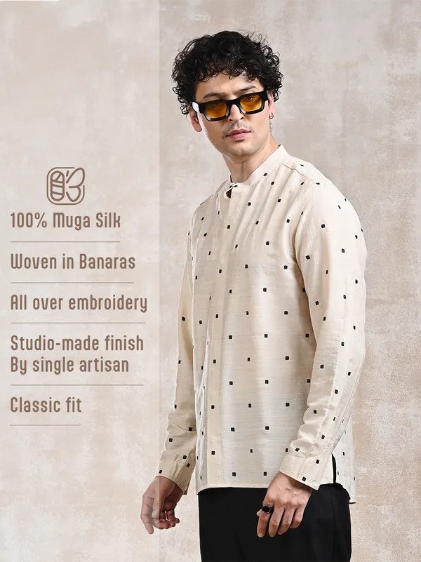 100%_Natural_Muga_Silk_all_over_embroidered_classic_fit_BuShirt