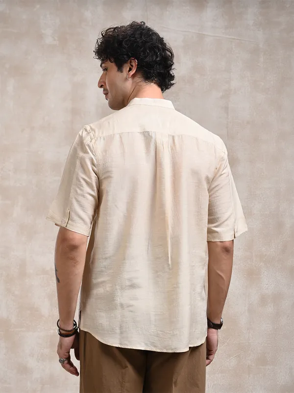 100%_Natural_Muga_Silk_classic_fit_Pop-over_shirt