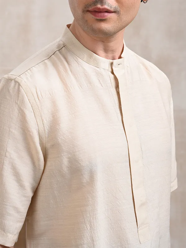 100%_Natural_Muga_Silk_classic_fit_Pop-over_shirt