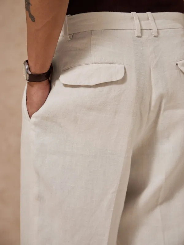 100%_Linen_Relax_Fit_Pleated_Trouser
