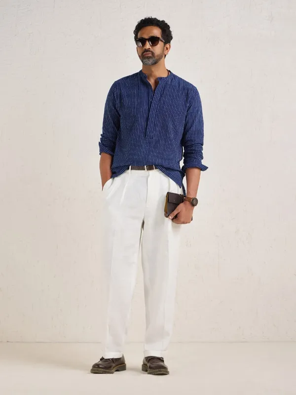 100%_Linen_Relax_Fit_Pleated_Trouser