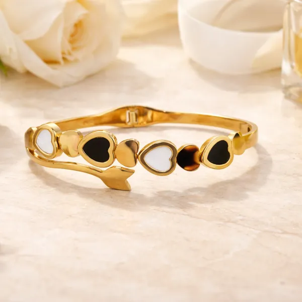 Gold-Plated_Heart_Enamel_Bracelet_With_Multi-Color_Hearts