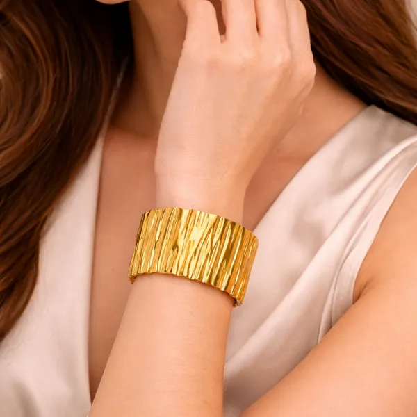 Gold-Toned_Textured_Wide_Cuff_Bracelet