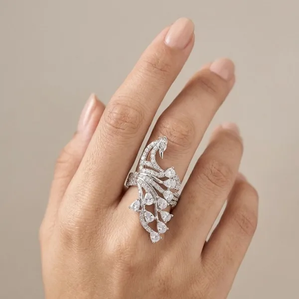 Sparkling_Peacock_Design_Sterling_Silver_Statement_Ring