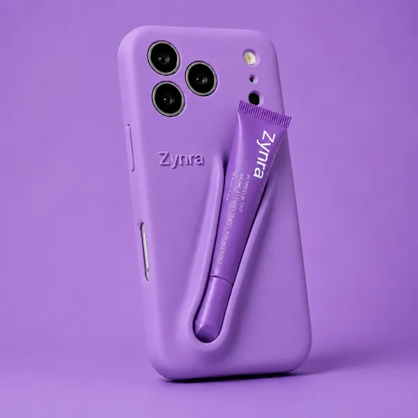 Purple_Phone_Case_With_Peptide_Lip_Tint