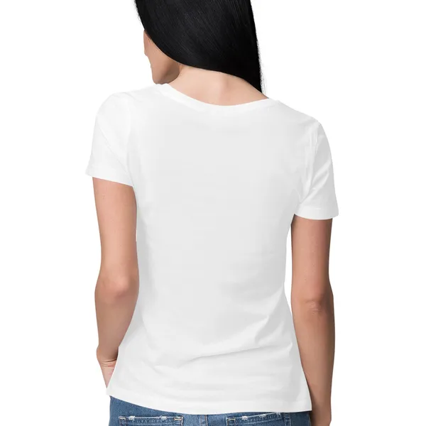 White_Cotton_Regular_Fit_Indian_Dancer_Graphic_T-Shirt_For_Women