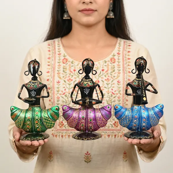 Decorative_Metal_Dancing_Lady_Figurine_Set_Of_3_-_Tribal_Art_Home_Decor