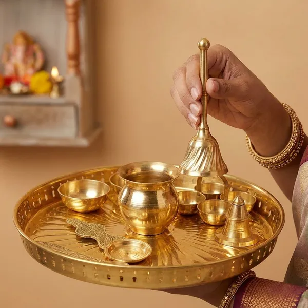 Yellow_Brass_Pooja_Thali_Set_Fine