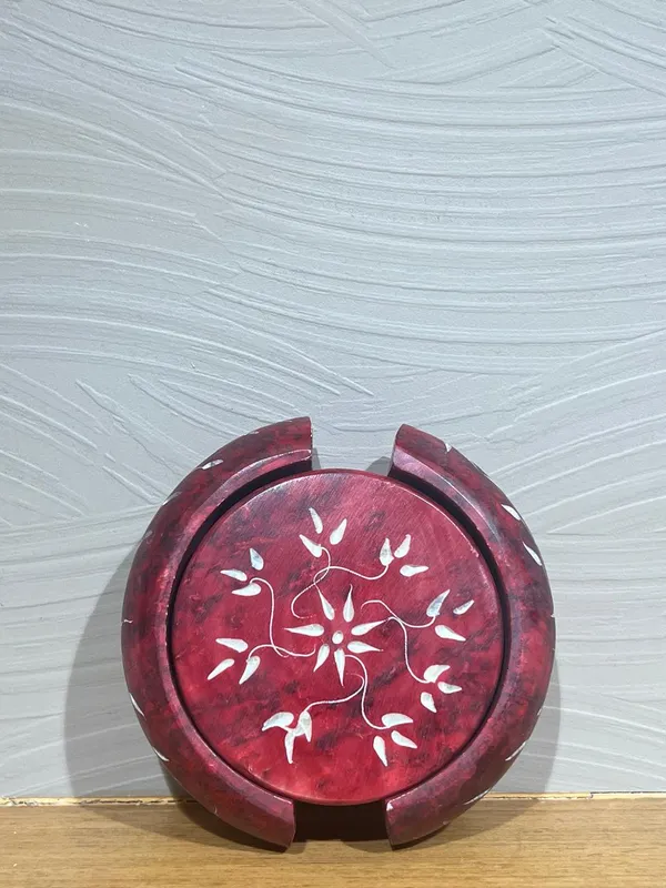 Handcrafted_Marble_Coaster_Set_With_Floral_Inlay_Design