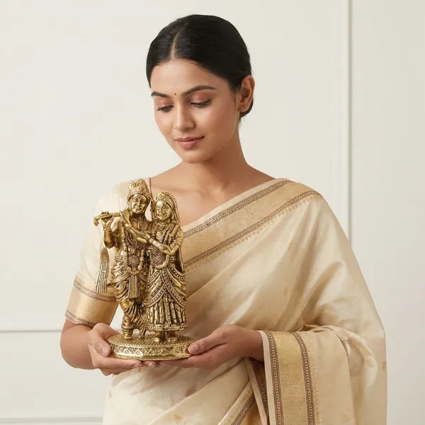 Radha_Krishna_Brass_Idol_-_Golden_Finish_(Size_5")