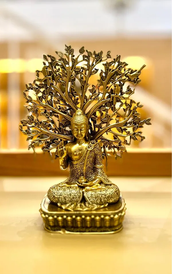 Buddha_Under_Tree_Statue_Fine_Brass_15X12X6_CM