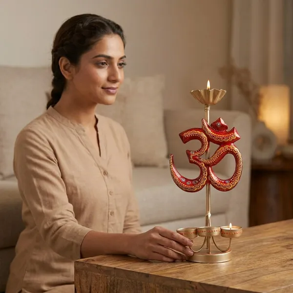 Decorative_Om_Symbol_Diya_Stand_With_Brass_Finish