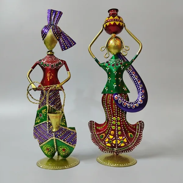 Decorative_Metal_Dancing_Lady_Figurine_Set_Of_2_-_Tribal_Art_Home_Decor
