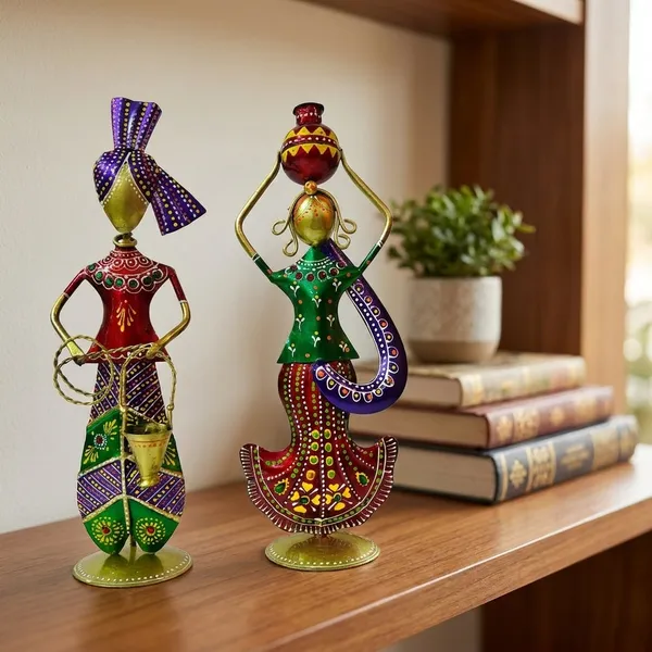 Decorative_Metal_Dancing_Lady_Figurine_Set_Of_2_-_Tribal_Art_Home_Decor