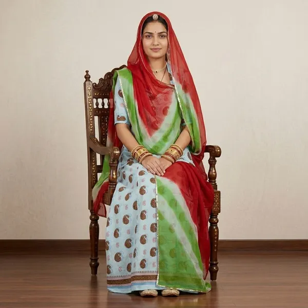 Multicolor_Cotton_Rajputi_Poshak_4_Metre_Fabric_2.5_Meter_Odhani_For_Women