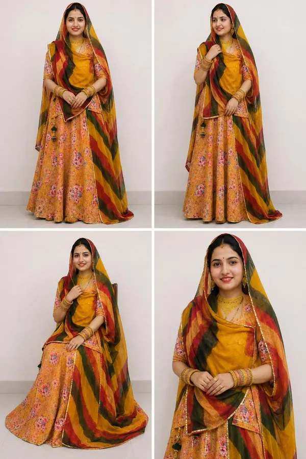 Yellow_Cotton_Vilayti_Rajputi_Poshak_4_Metre_Fabric_2.5_Meter_Odhani_For_Women