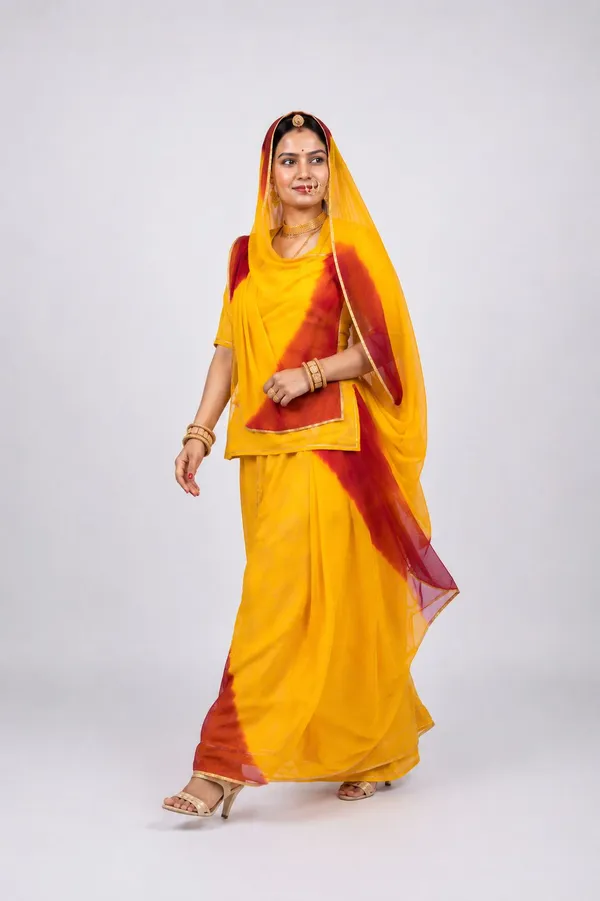 Yellow_&_Red_Chanderi_Cotton_Rajputi_Poshak_4_Metre_Fabric_2.5_Meter_Odhani_For_Women
