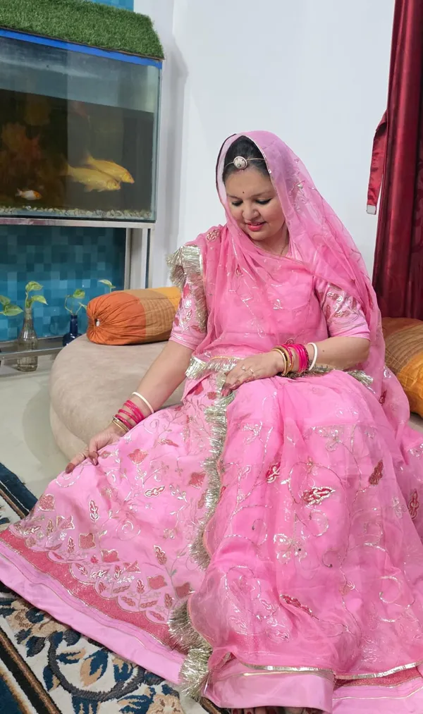 Pink_Cotton_Rajputi_Poshak_4_Metre_Fabric_2.5_Meter_Odhani_For_Women