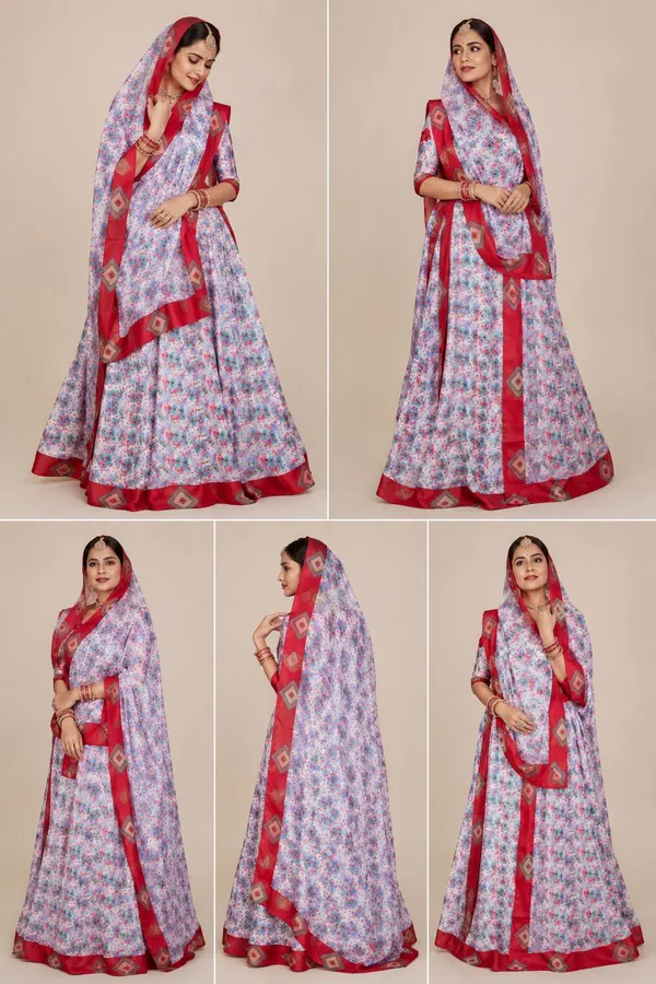 White_&_Red_Cotton_Rajputi_Poshak_4_Metre_Fabric_2.5_Meter_Odhani_For_Women