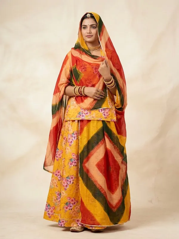 Multicolor_Cotton_Rajputi_Poshak_4_Metre_Fabric_2.5_Meter_Odhani_For_Women