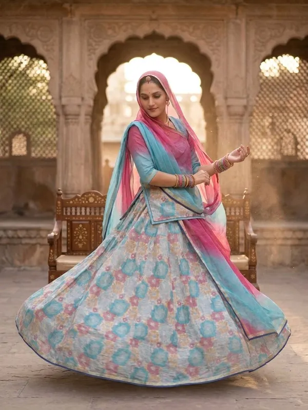 Blue_&_Pink_Cotton_Doriya_Rajputi_Poshak_4_Metre_Fabric_2.5_Meter_Odhani_For_Women