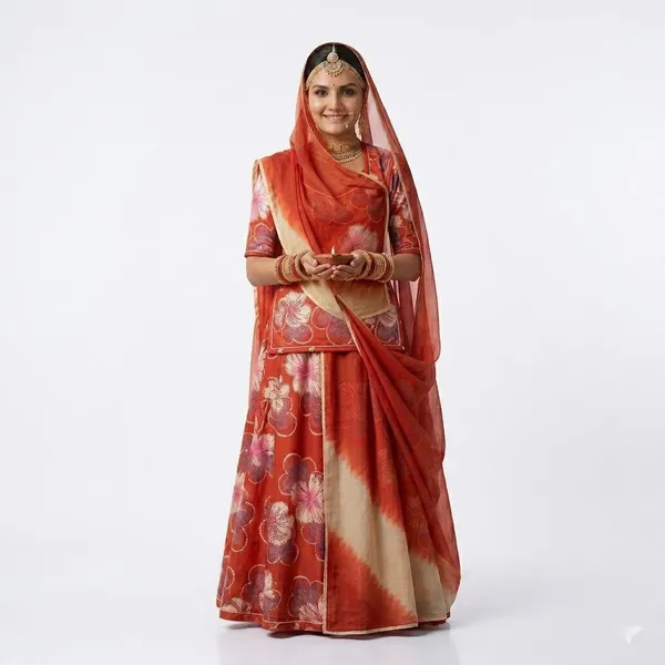 Rust_Cotton_Rajputi_Poshak_4_Metre_Fabric_2.5_Meter_Odhani_For_Women