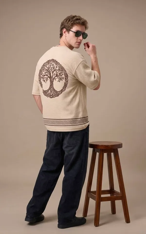 Beige_Tree_of_Life_Embroidered_Oversized_T-Shirt_for_Men