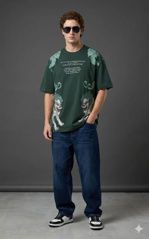 Green_Cotton_Oversized_Graphic_Print_T-Shirt_for_Men