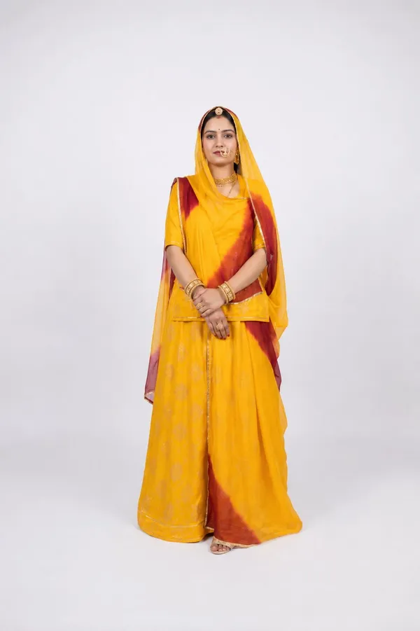 Yellow_&_Red_Chanderi_Cotton_Rajputi_Poshak_4_Metre_Fabric_2.5_Meter_Odhani_For_Women