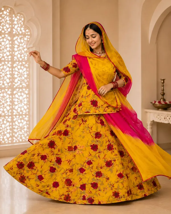 Yellow_Cotton_MST_Rajputi_Poshak_4_Metre_Fabric_2.5_Meter_Odhani_For_Women