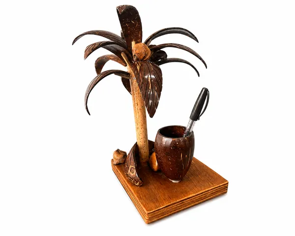 Wooden_Palm_Tree_Decorative_Pen_Stand