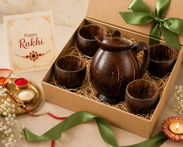 Natural_Handcrafted_Coconut_Shell_600_Ml_Kettle_Set_With_4_Cups