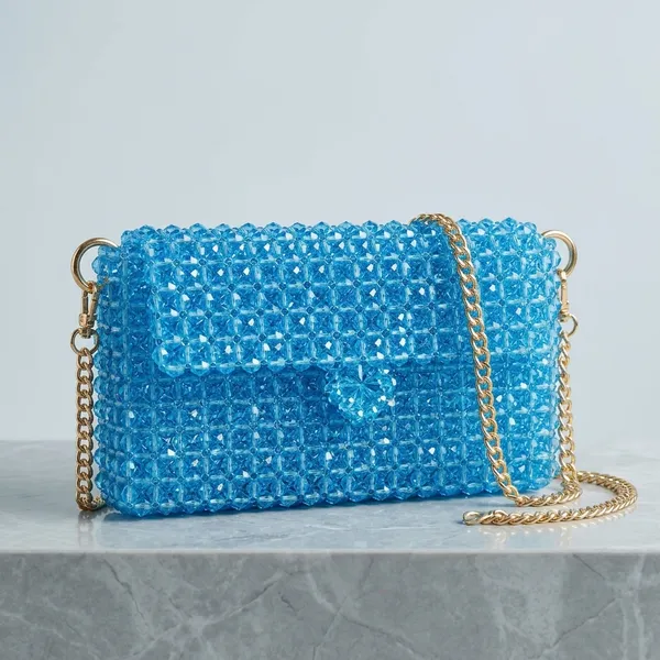 Blue_Crystal_Glass_Beaded_Flap_Clutch_For_Women