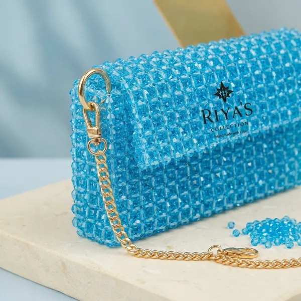 Blue_Crystal_Glass_Beaded_Flap_Clutch_For_Women