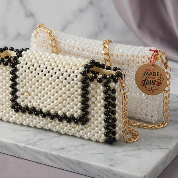 White_And_Black_Pearl_Beaded_Clutch_Duo_For_Women_Pack_Of_2