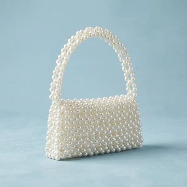 White_Pearl_Beaded_Handbag_For_Women