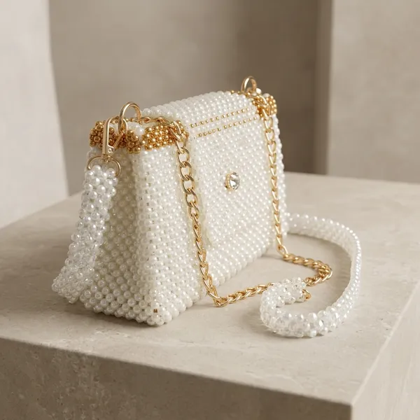 White_Pearl_Beaded_Shoulder_Bag_Clutch_For_Women