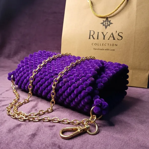 Purple_Velvet_Beaded_Clutch_For_Women
