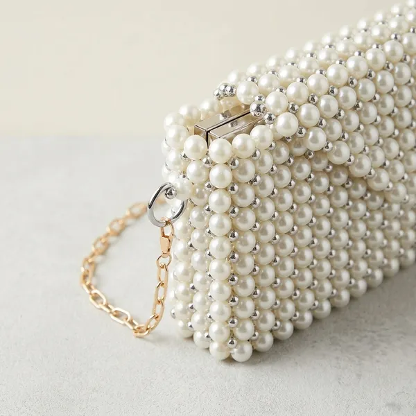 White_Pearl_Beaded_Box_Clutch_For_Women