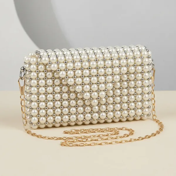 White_Pearl_Beaded_Clutch_For_Women