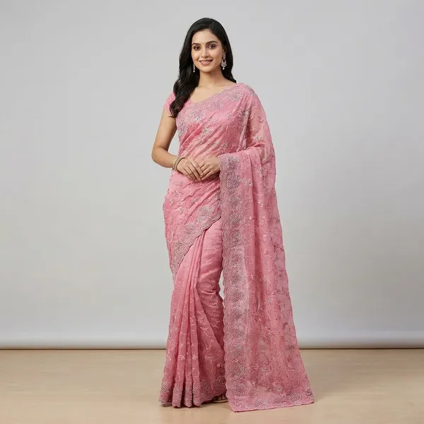 Pink_Embroidered_Saree_With_Sequin_And_Beadwork_Border