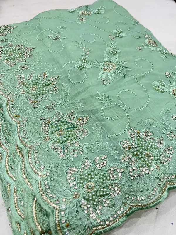 Pista_Green_Embroidered_Saree_With_Sequin_And_Bead_Work