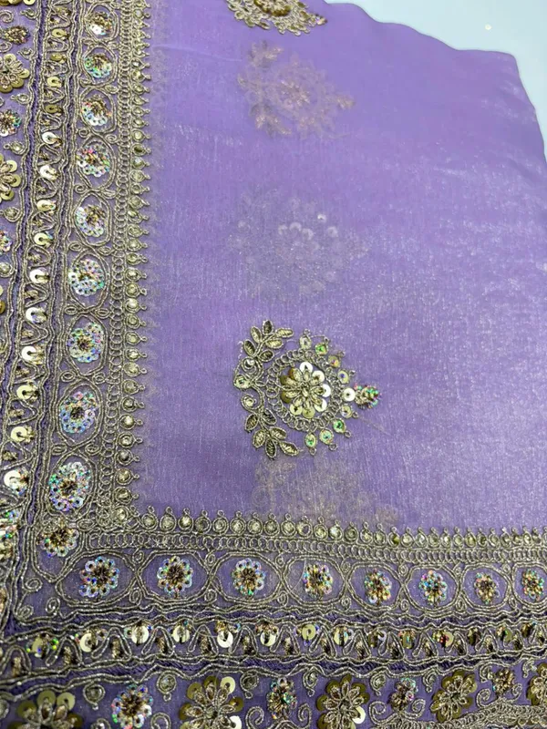 Purple_Embellished_Saree_With_Golden_Zari_Work