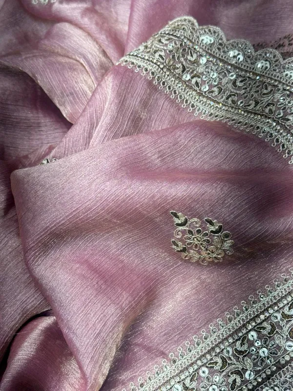 Pink_Silk_Saree_With_Embroidered_Border_And_Gold_Embellishments