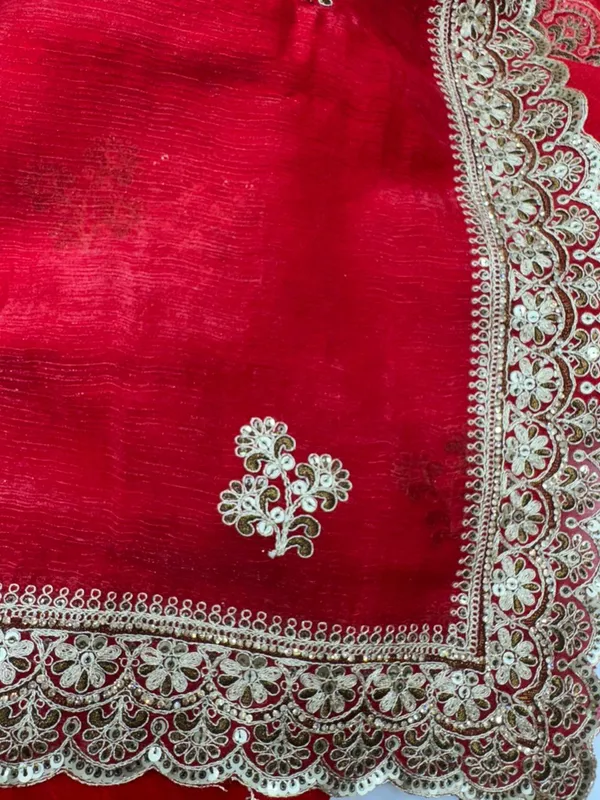 Red_Silk_Saree_With_Silver_Zari_Embroidery_And_Scalloped_Border